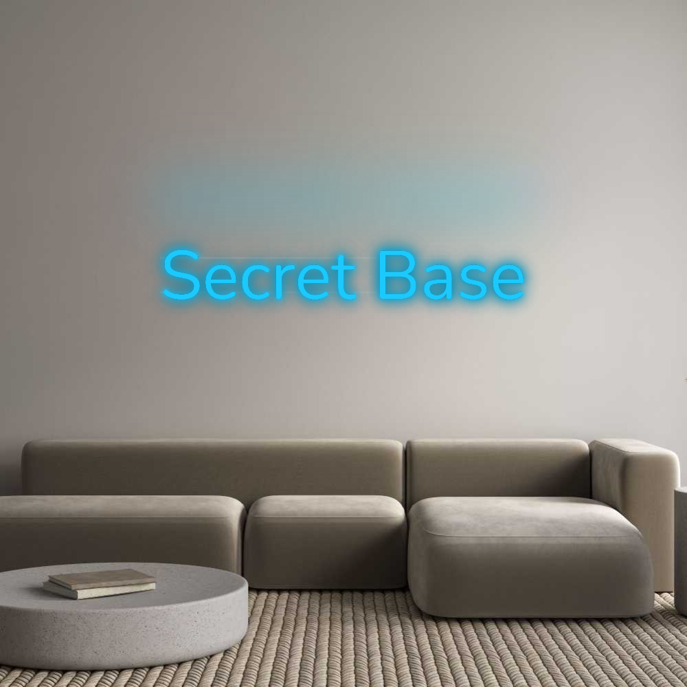 Personalisiertes Neonschild: Secret Base