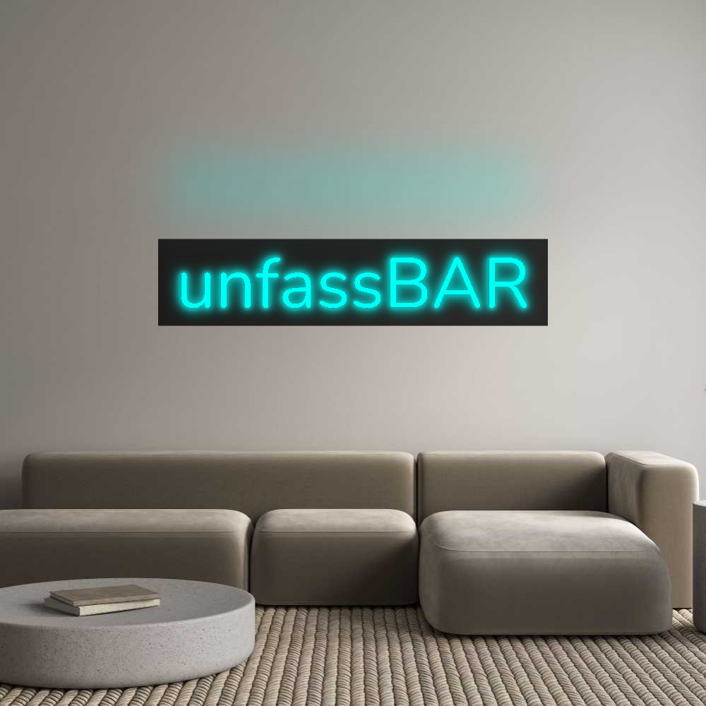 Personalisiertes Neonschild: unfassBAR