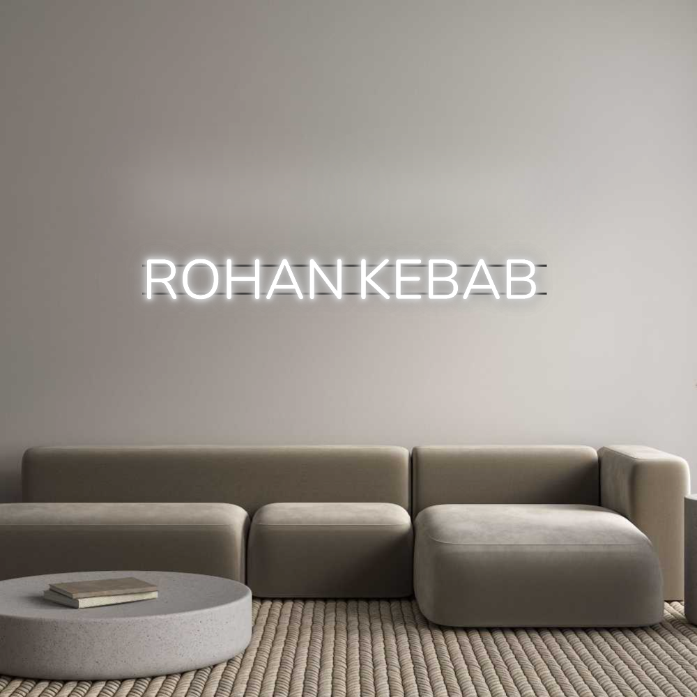 Personalisiertes Neonschild: ROHAN KEBAB