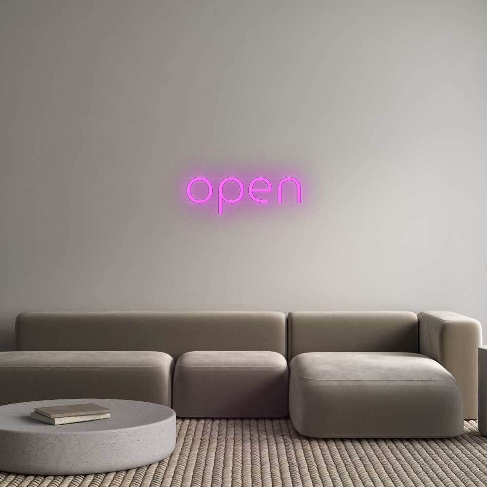 Personalisiertes Neonschild: open