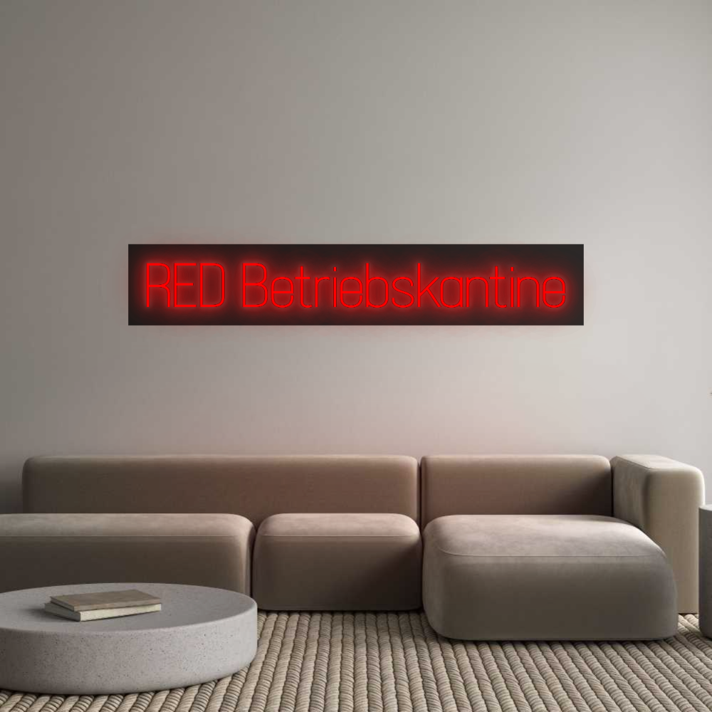 Personalisiertes Neonschild: RED Betriebsk...