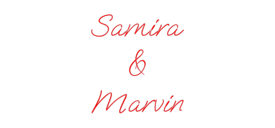 Personalisiertes Neonschild: Samira
&
Ma...