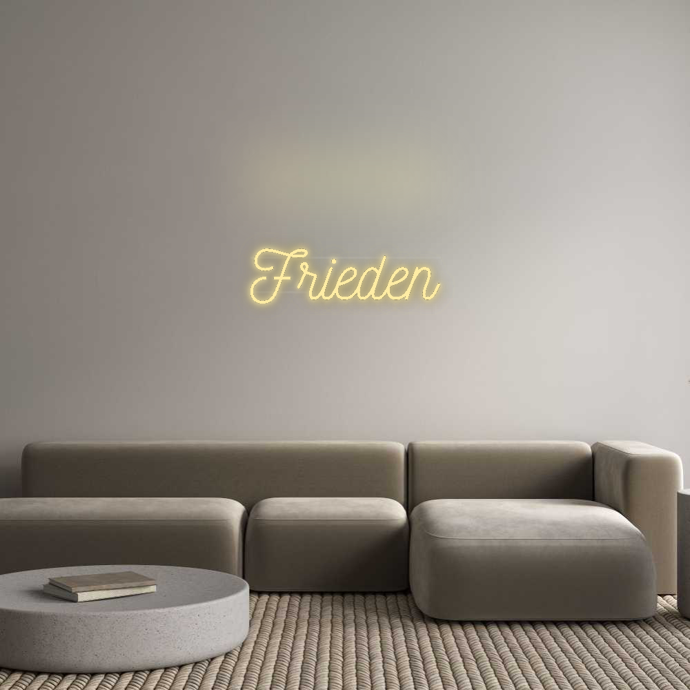 Personalisiertes Neonschild: Frieden