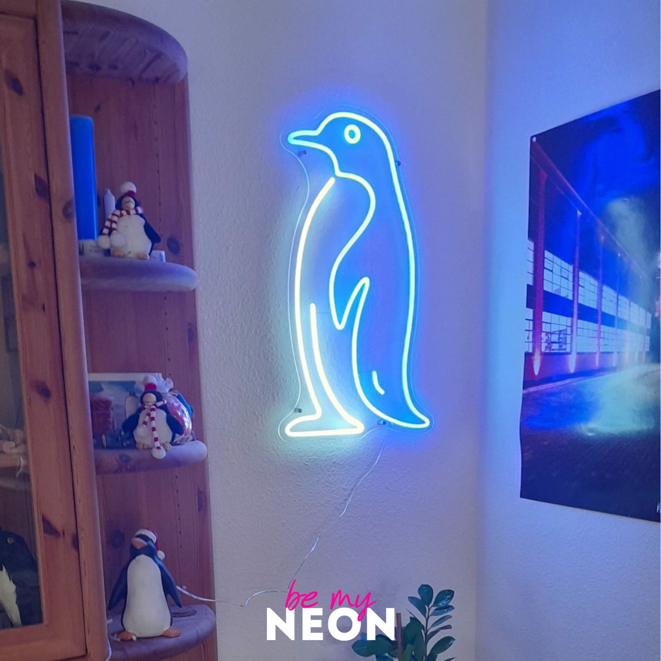 "Pinguin" Leuchtmotiv aus LED Neon