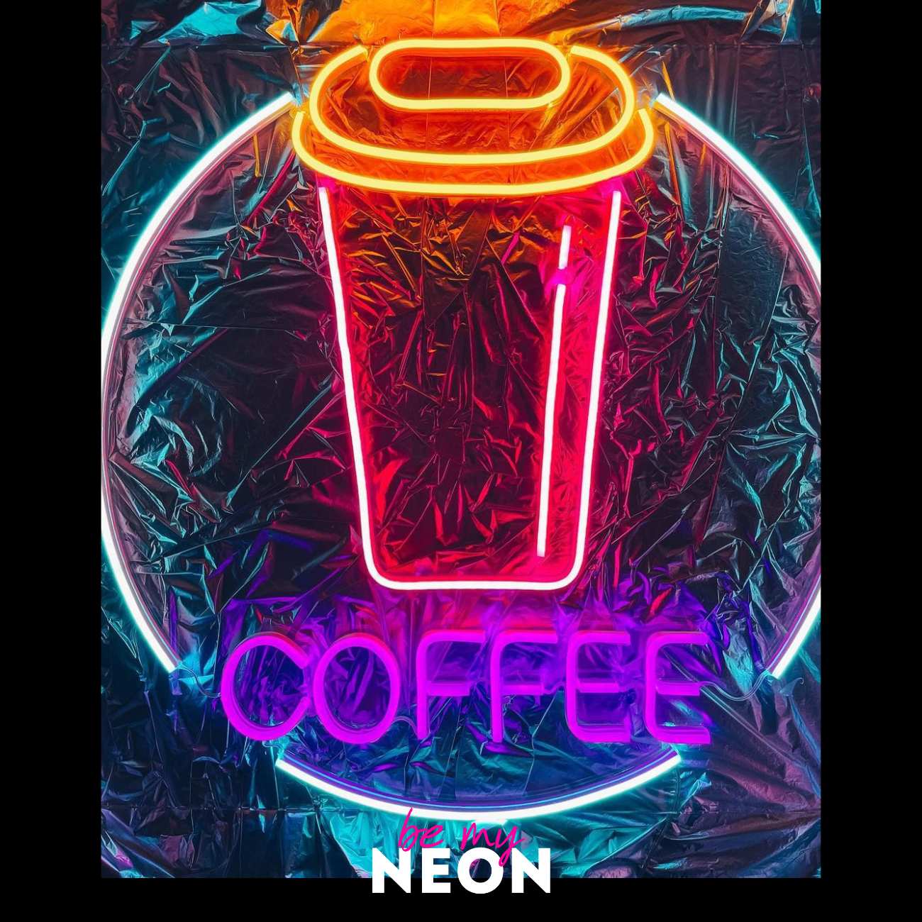 "Coffee Becher Rund" LED Neonschild