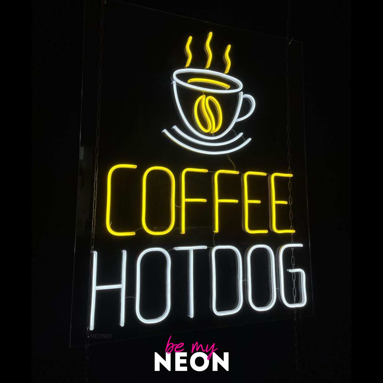 "Coffee Hotdog Tasse" LED Neonschild