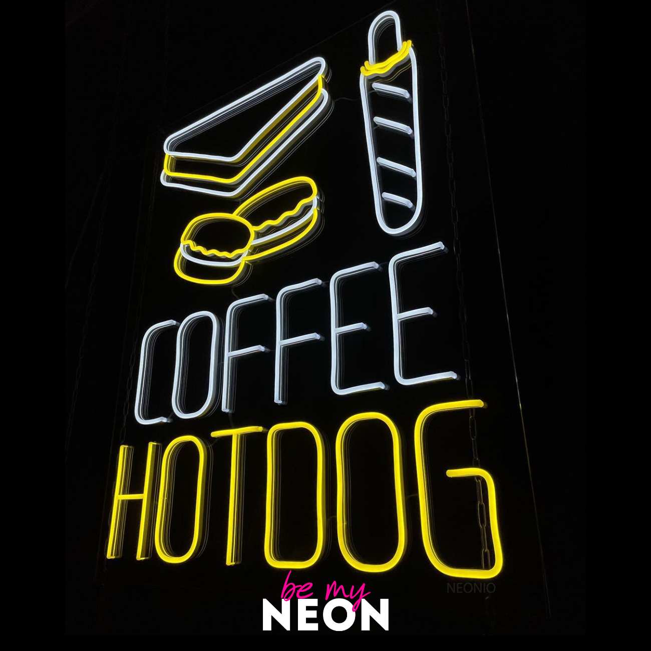 "Coffee Hotdog Sandwich" LED Neonschild