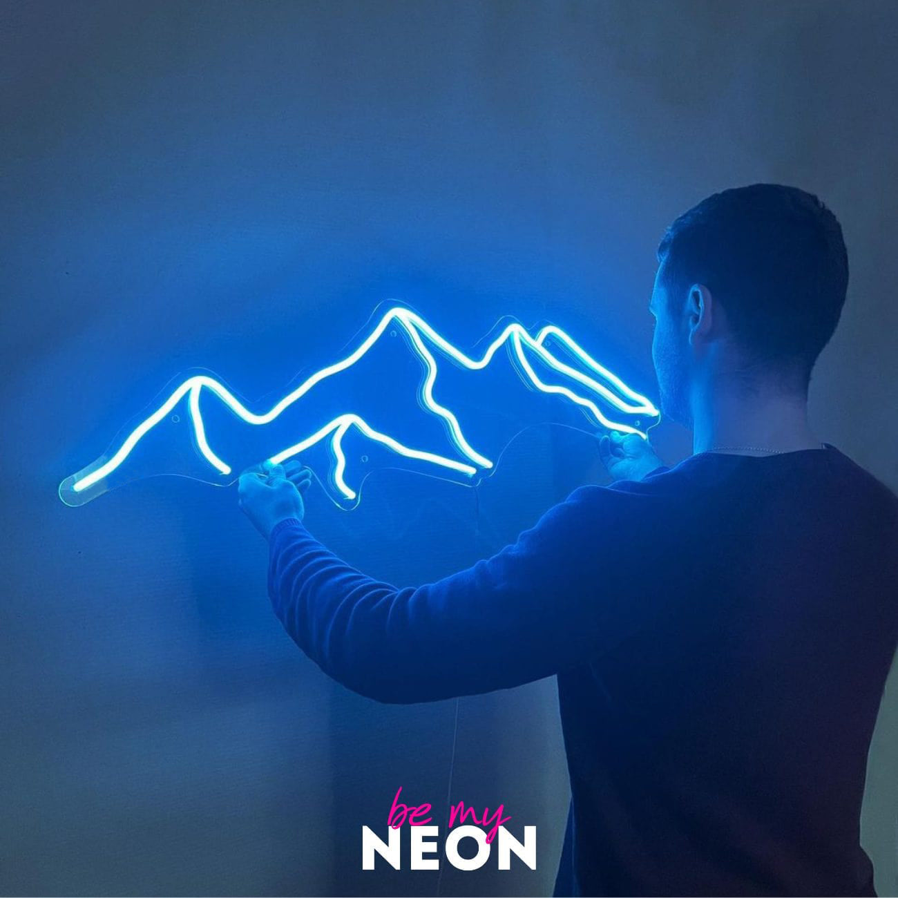 "Berge II" Leuchtmotiv aus LED Neon