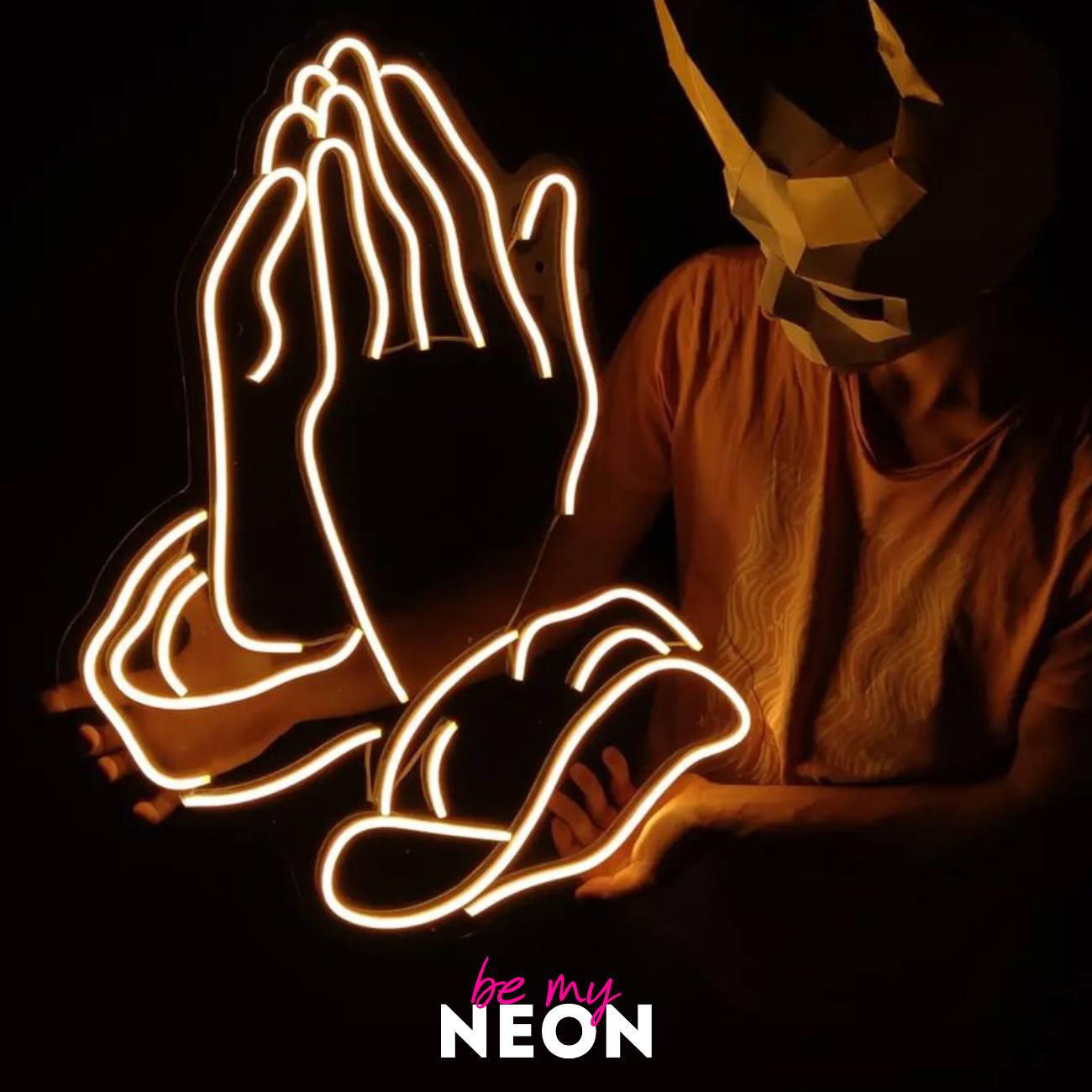 "Pray Hände Beten" LED Neonschild