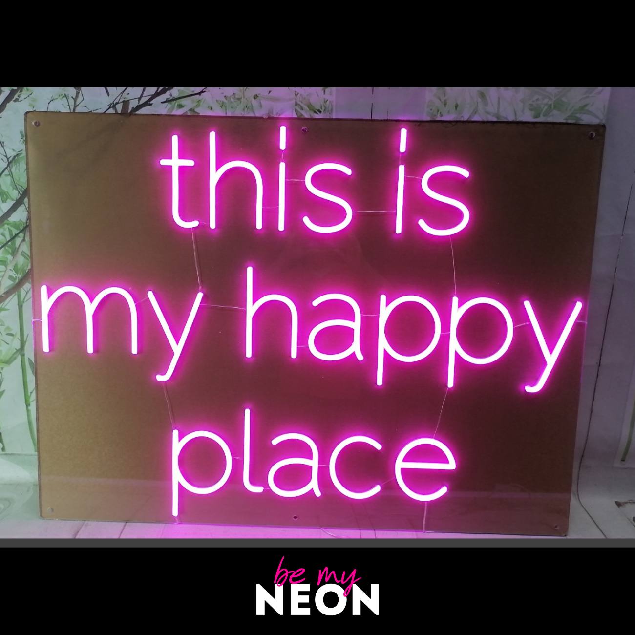 "this is my happy place" LED Neonschild