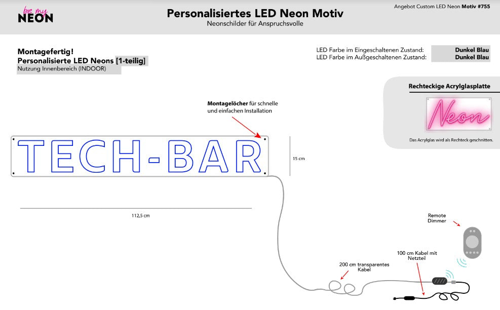Custom Neon #755 Folgebestellung