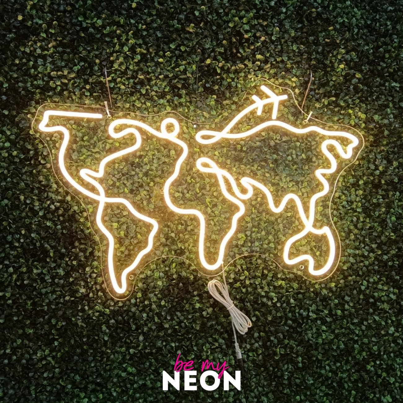 "Weltkarte" Leuchtmotiv aus LED Neon