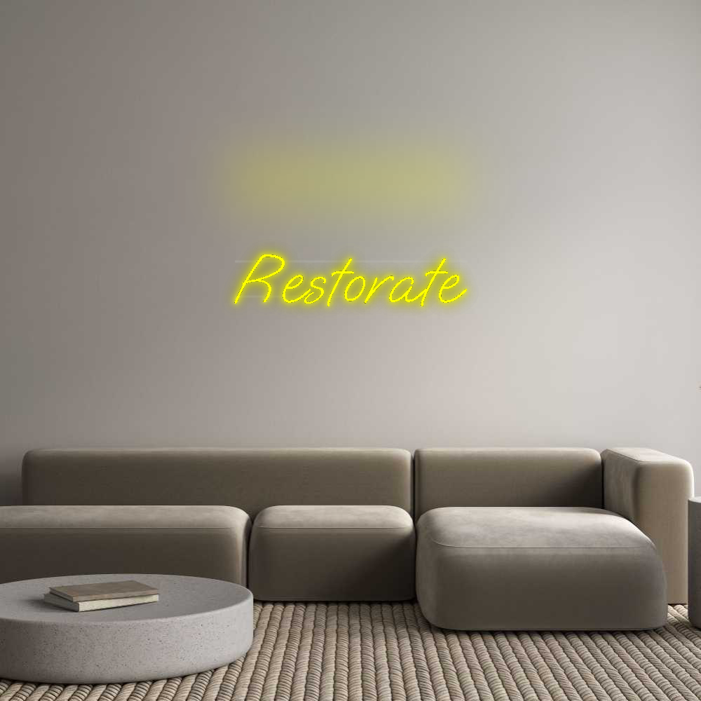 Personalisiertes Neonschild: Restorate