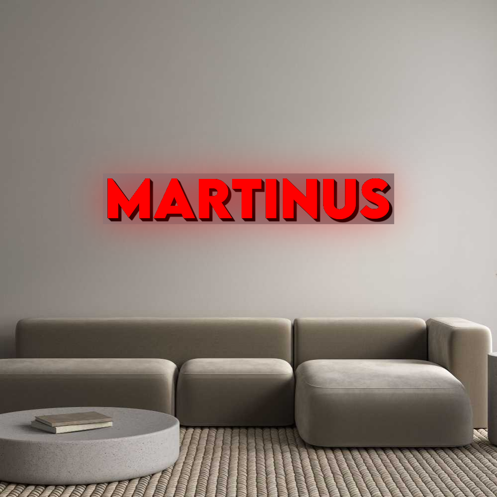 Personalisierte Leuchtreklame: Martinus