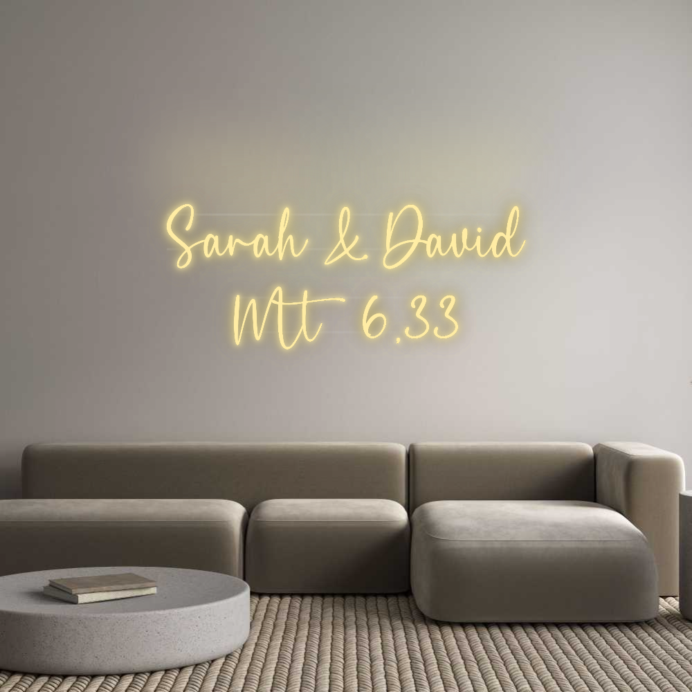 Custom Neon: Sarah &amp; David...