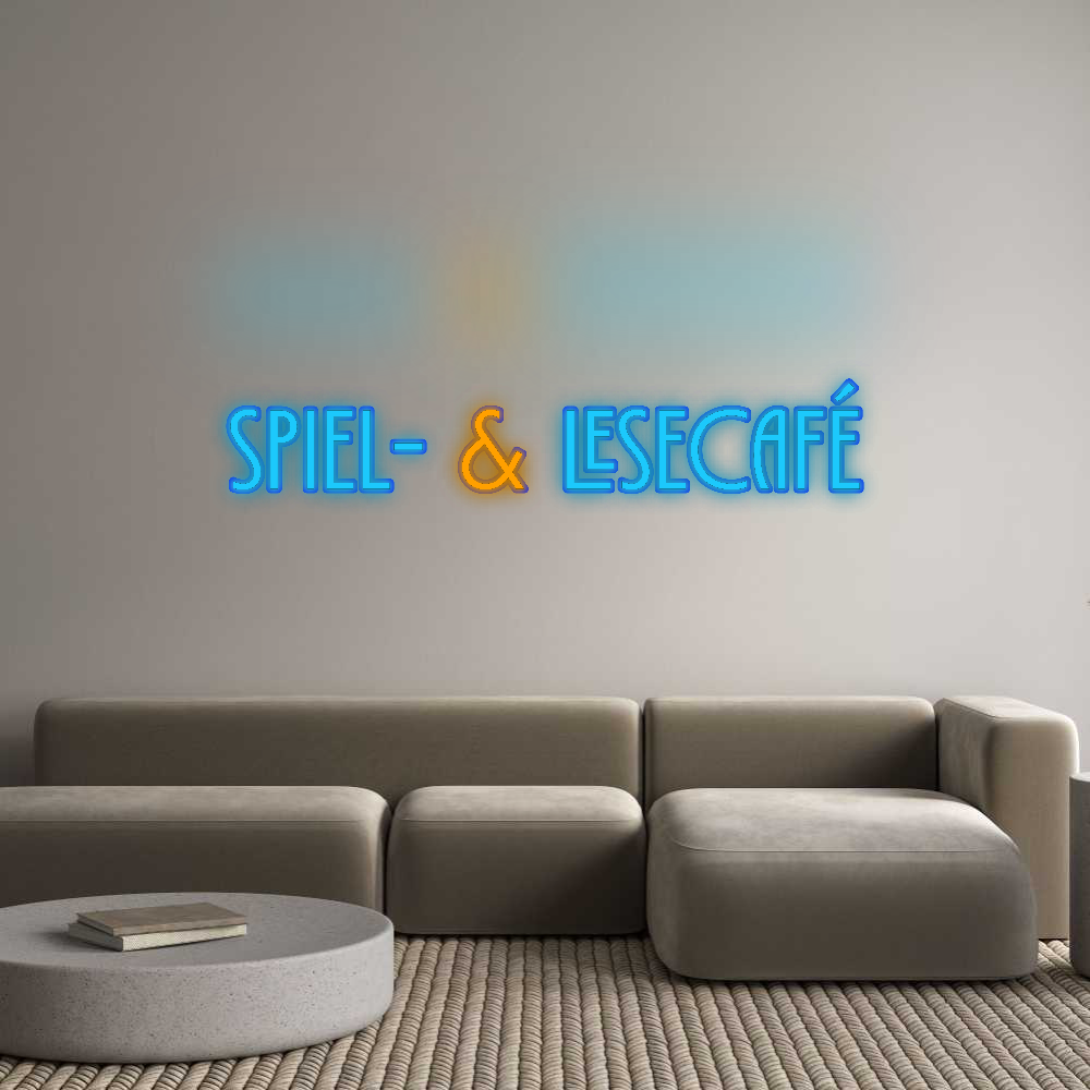 Personalisiertes Neonschild: Spiel- & Lese...