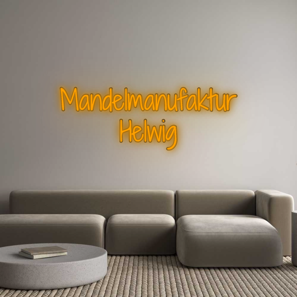 Personalisiertes Neonschild: Mandelmanufak...