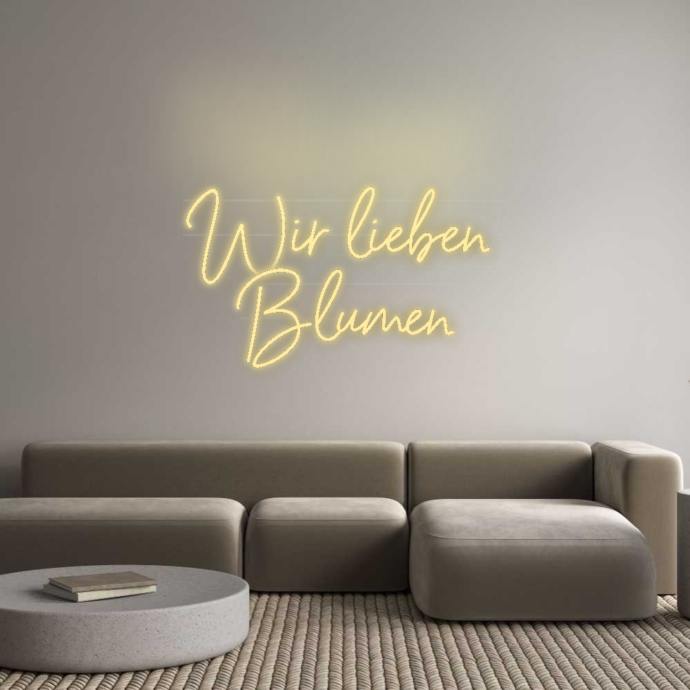 Personalisiertes Neonschild: Wir lieben 
...