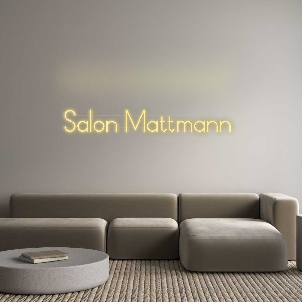 Personalisiertes Neonschild: Salon Mattmann