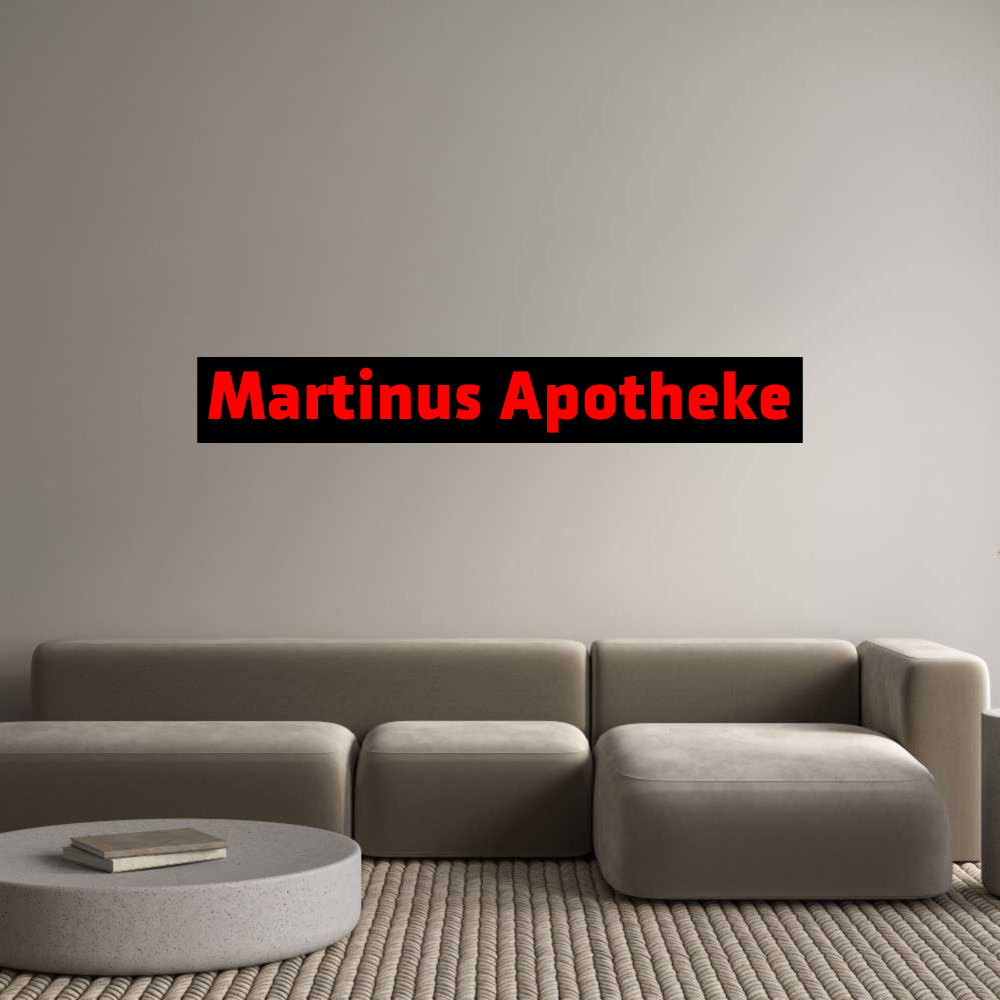 Personalisierte Leuchtreklame: Martinus Apot...