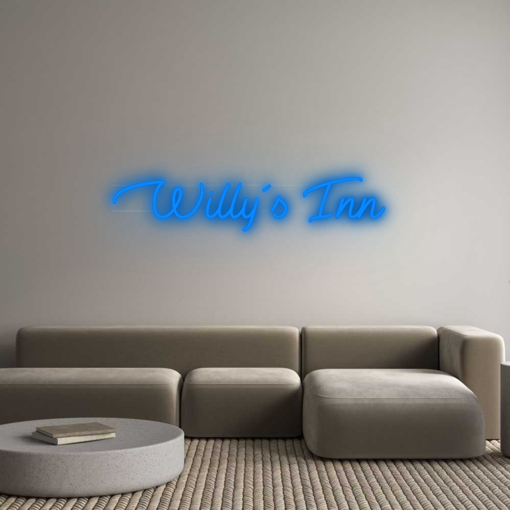 Personalisiertes Neonschild: Willy´s Inn