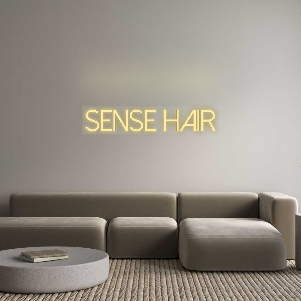 Personalisiertes Neonschild: SENSE HAIR