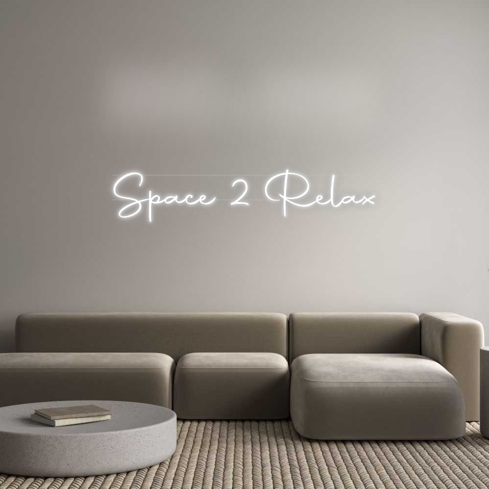 Personalisiertes Neonschild: Space 2 Relax