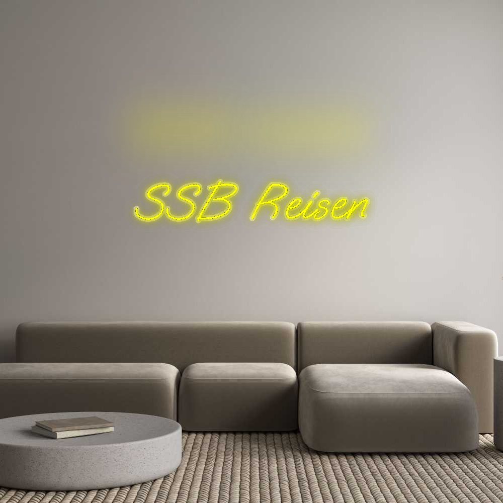 Personalisiertes Neonschild: SSB Reisen