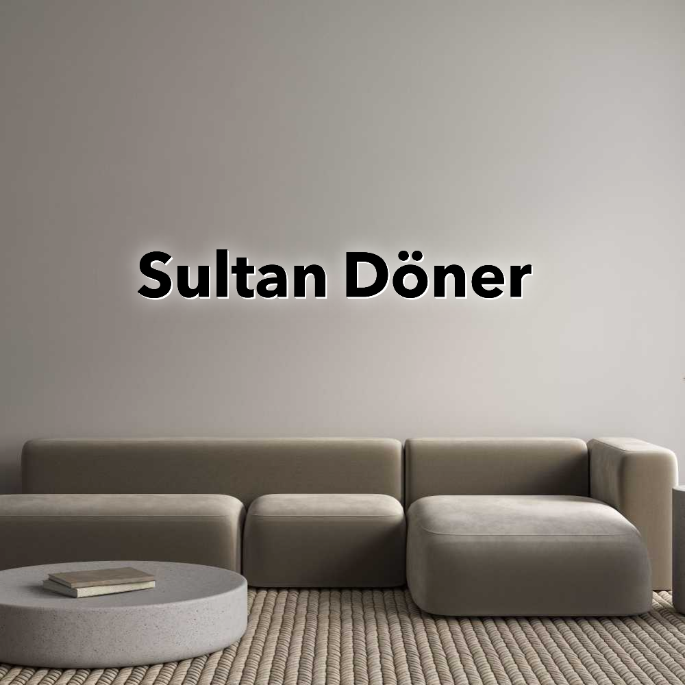 Personalisierte Leuchtreklame: Sultan Döner