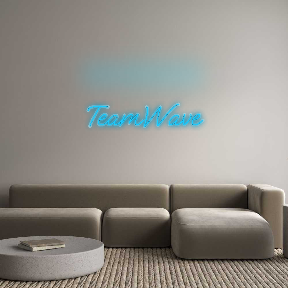 Personalisiertes Neonschild: TeamWave