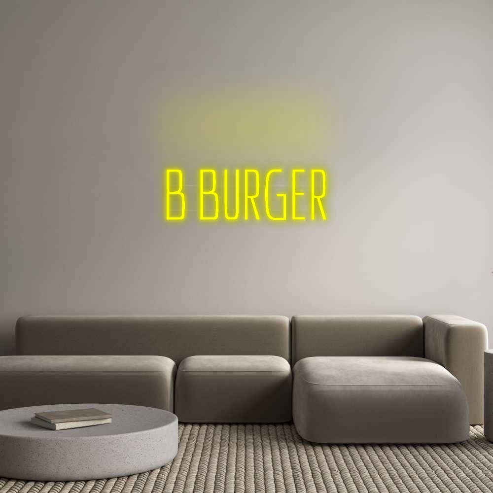 Personalisiertes Neonschild: B BURGER