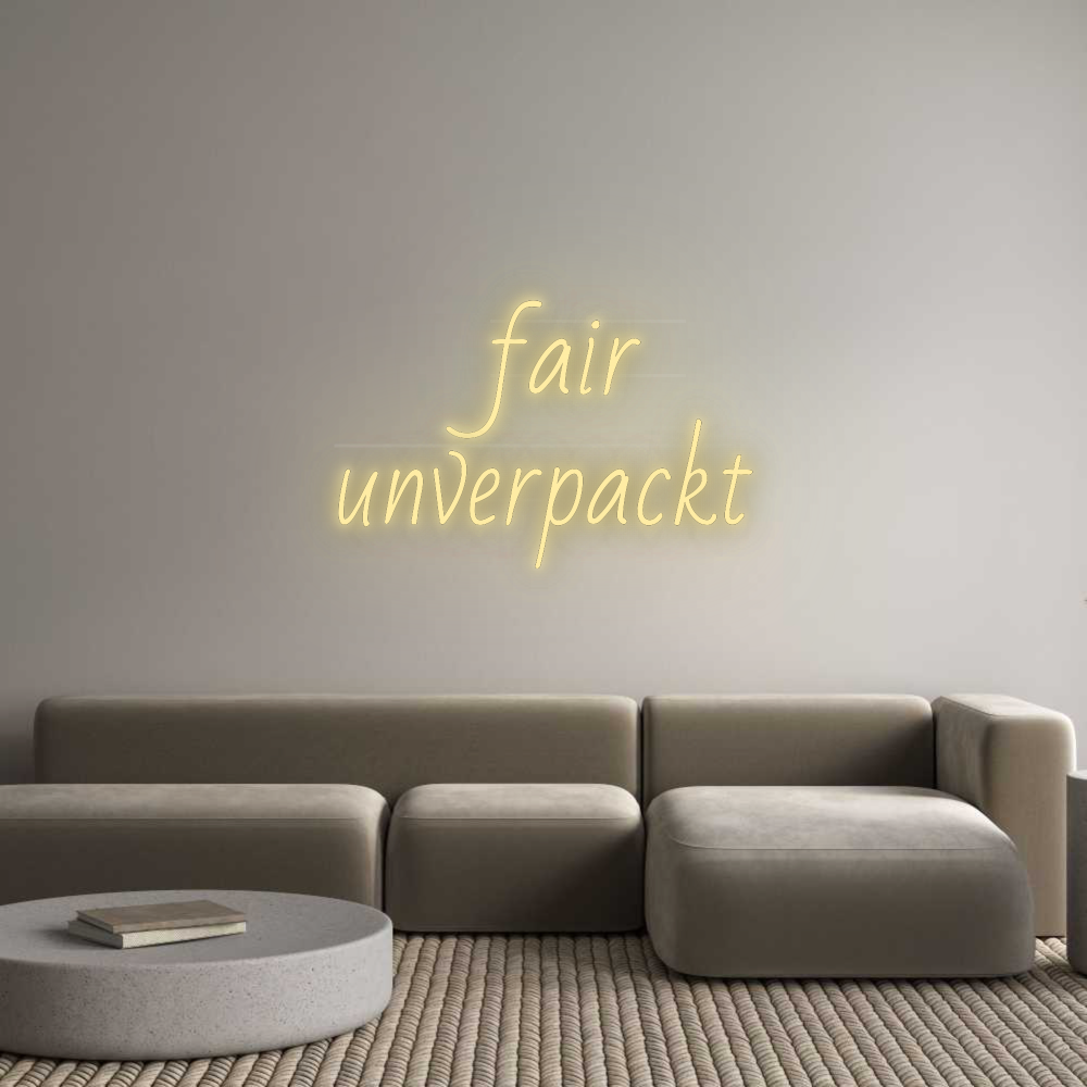 Personalisiertes Neonschild: fair
unverpa...