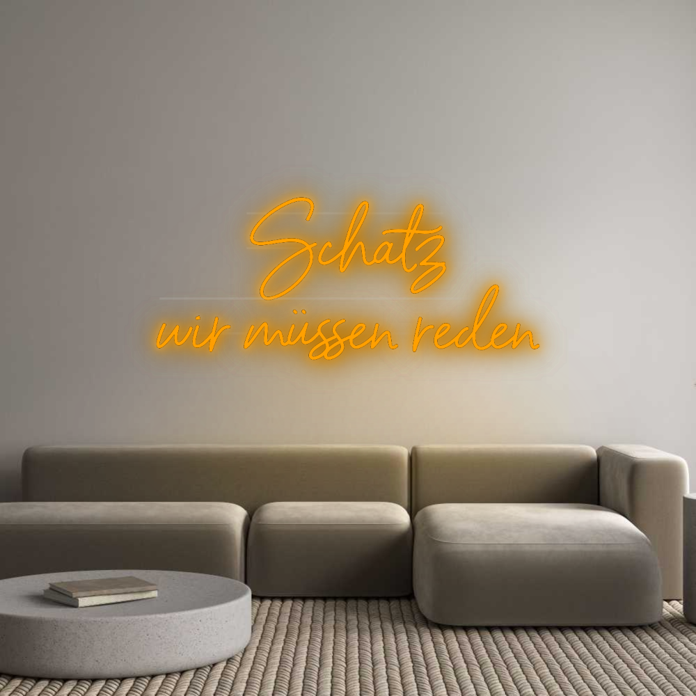 Personalisiertes Neonschild: Schatz
wir m...