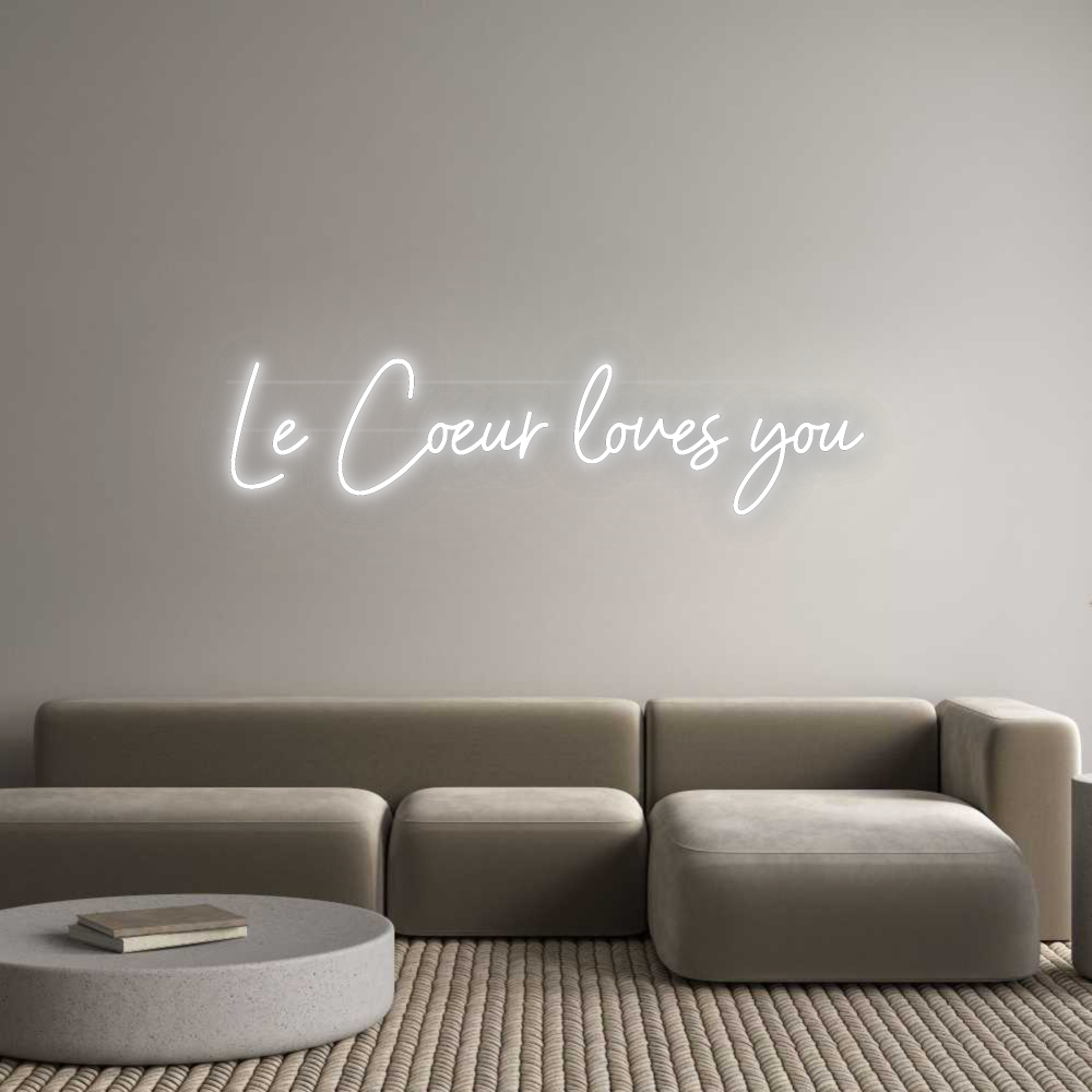 Personalisiertes Neonschild: Le Coeur love...