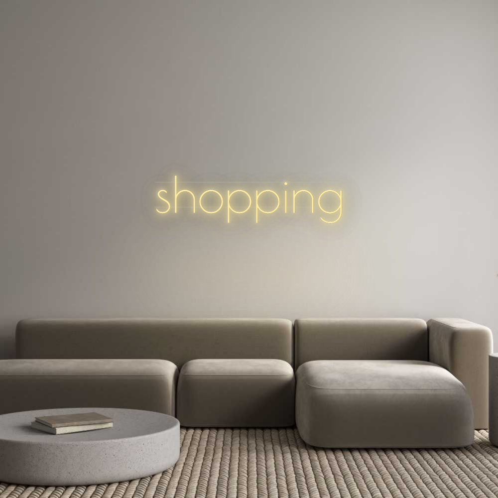 Personalisiertes Neonschild: shopping