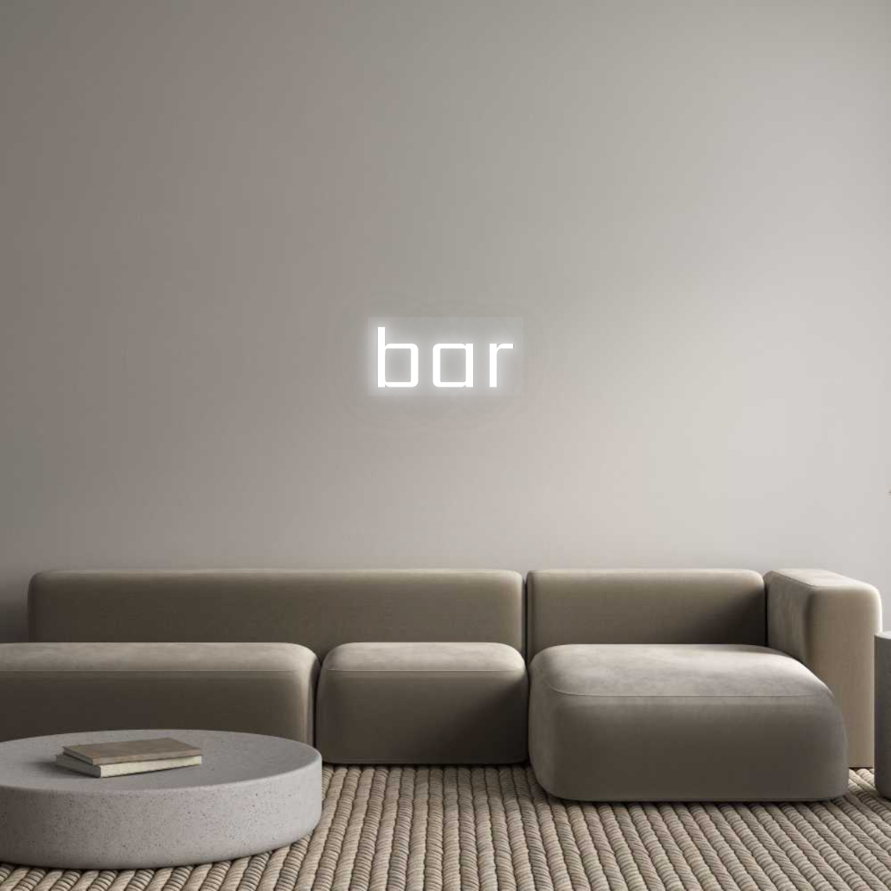 Personalisiertes Neonschild: bar