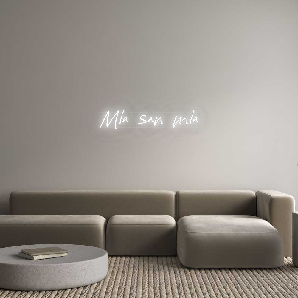 Personalisiertes Neonschild: Mia san mia