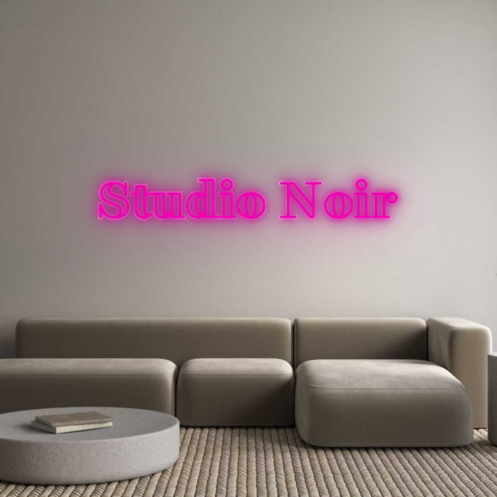 Personalisiertes Neonschild: Studio Noir