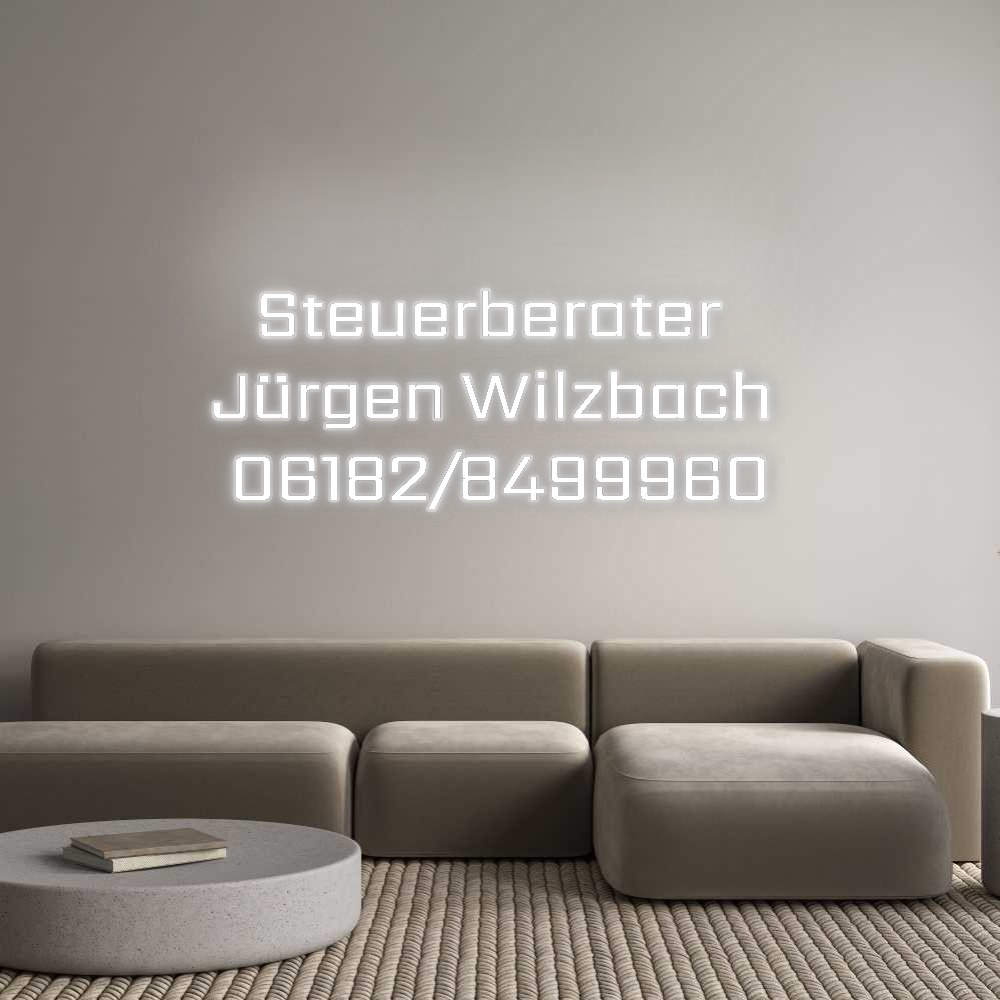 Personalisiertes Neonschild: Steuerberater...