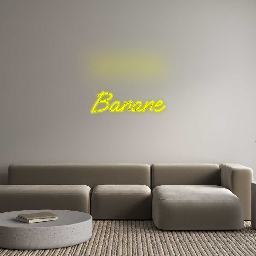 Personalisiertes Neonschild: Banane