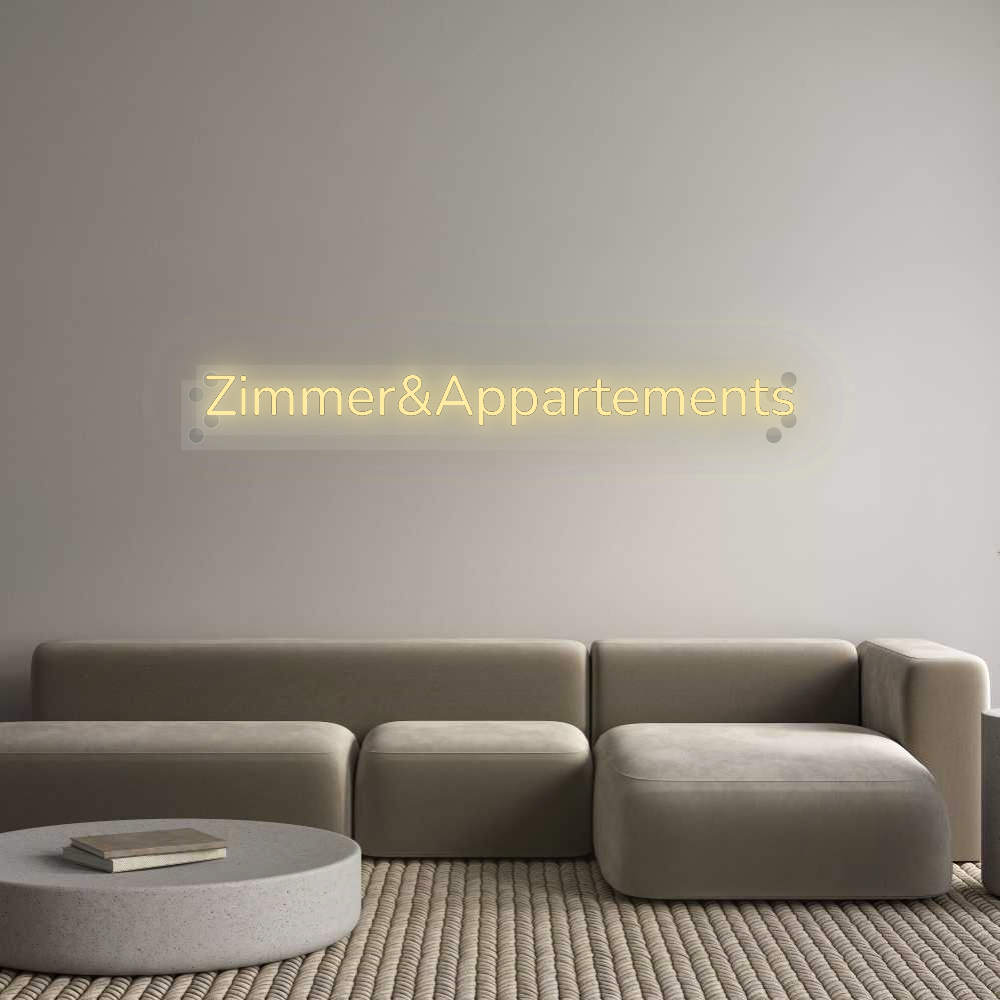 Personalisiertes Neonschild: Zimmer&Appart...