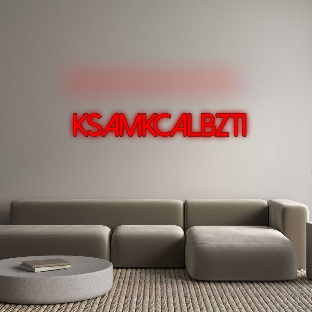 Personalisiertes Neonschild:  ksamkcalbzti