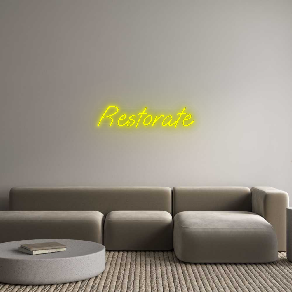 Personalisiertes Neonschild: Restorate