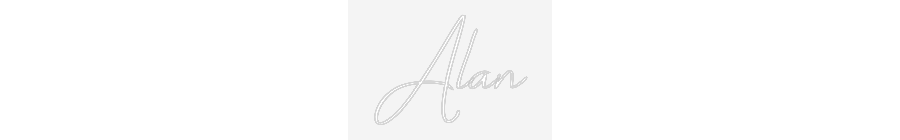 Personalisiertes Neonschild: Alan