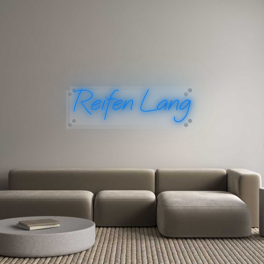 Personalisiertes Neonschild: Reifen Lang