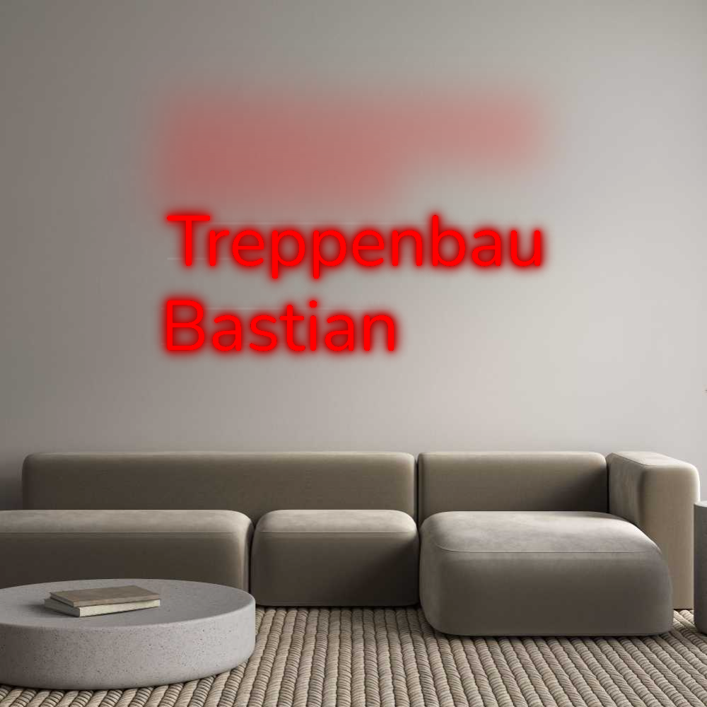 Personalisiertes Neonschild: Treppenbau
B...