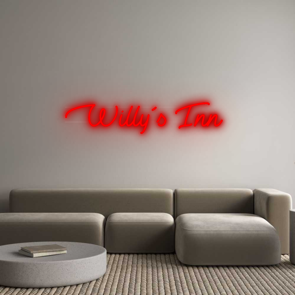 Personalisiertes Neonschild: Willy´s Inn