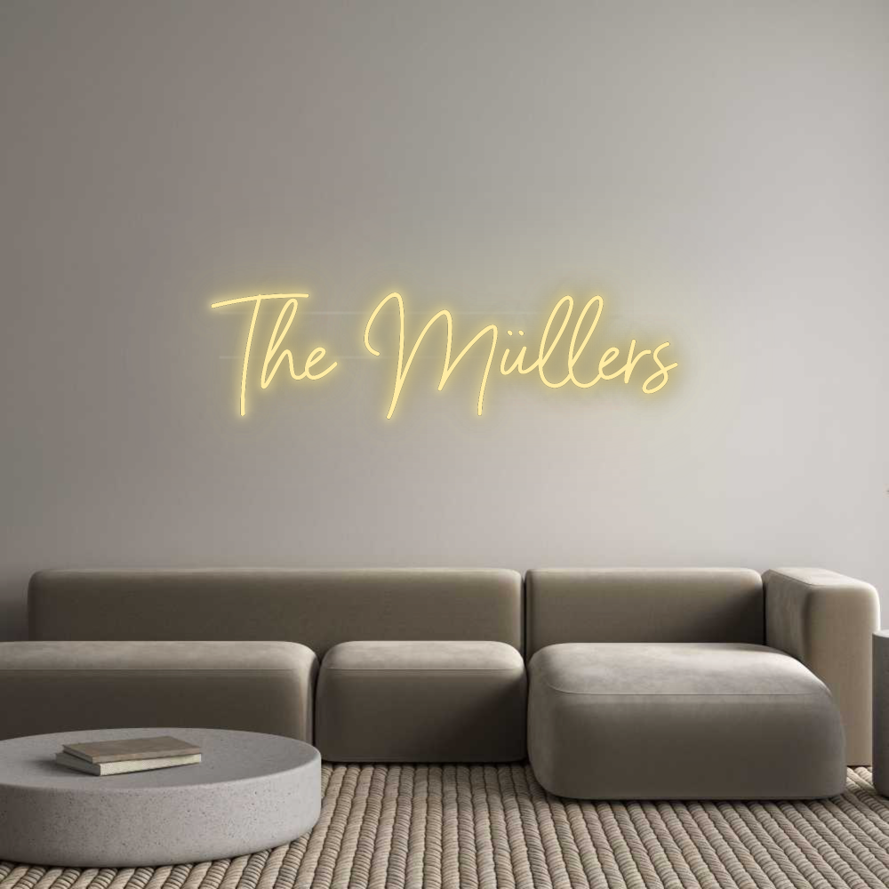 Personalisiertes Neonschild: The Müllers