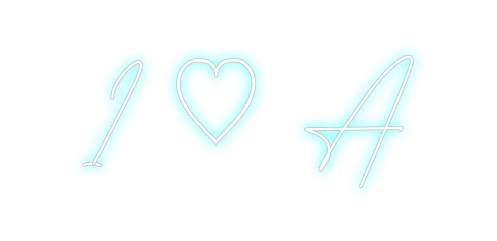 Custom Neon: I ♡ A