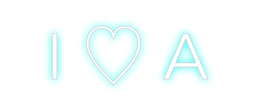 Custom Neon: I ♡ A